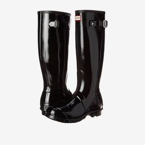 NEW IN BOX Hunter Women's Gloss Tall Rain Boots - Black Size 8